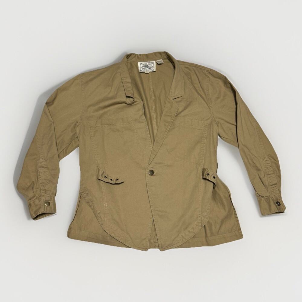 Victoria Falls Trading Co Khaki Safari Jacket Size 6 Cotton Vintage